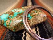 Antique Arrow Stamped Ingot Silver Narrow Bracelet c.1950～