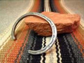 Antique Arrow Stamped Ingot Silver Narrow Bracelet c.1950～