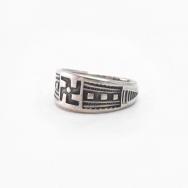 Antique Kewa/Navajo 卍 Stamped & Filed Silver Ring  c.1915～