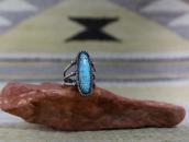 Antique Navajo Split Shank Ring w/Gem No.8 Turquoise  c.1930