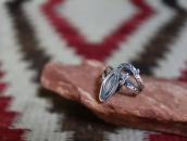 Antique Coiled Rattlesnake Shape Stamped Silver Ring c.1930～