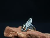 Antique Coiled Rattlesnake Shape Stamped Silver Ring c.1930～