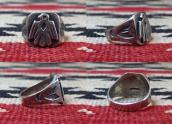 Vintage Navajo Thunderbird Applique Seal Ring  c.1940～