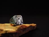 Vintage Navajo Thunderbird Applique Seal Ring  c.1940～