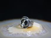 Antique Navajo Snake Applique 卍 Stamped Tourist Ring  c.1930