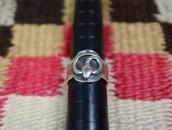 Antique Navajo Snake Applique 卍 Stamped Tourist Ring  c.1930