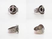 Antique Navajo Snake Applique 卍 Stamped Tourist Ring  c.1930