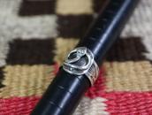 Antique Navajo Snake Applique 卍 Stamped Tourist Ring  c.1930