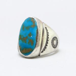 【UITA12/Mark Chee】 Vintage Ring w/Hi-Grade BlueGem TQ c.1945