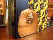 Antique Indian Head Chief Copper Bookend  c.1926