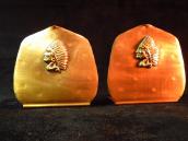 Antique Indian Head Chief Copper Bookend  c.1926