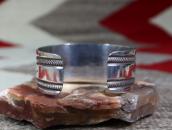 Attr. to【NAVAJO GUILD】Chiseled & Stamped Silver Cuff c.1940～