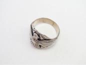 Vintage Navajo T-bird Applique Cigar Band Men's Ring c.1940～