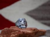 Vintage Navajo T-bird Applique Cigar Band Men's Ring c.1940～