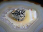 Vintage Navajo T-bird Applique Cigar Band Men's Ring c.1940～