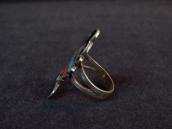 OLDPAWN Zuni Chip Inlay Mickey Silver Ring  c.1980