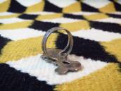 OLDPAWN Zuni Chip Inlay Mickey Silver Ring  c.1980