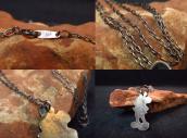 Zuni Vintage Chip Inlay Mickey Fob Necklace  c.1980