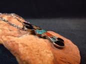 Zuni Vintage Chip Inlay Mickey Fob Necklace  c.1980