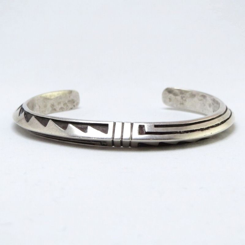 【Victor Coochwytewa】 Hopi Overlay TriangleWire Cuff c.1960 1
