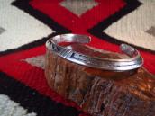 【Victor Coochwytewa】 Hopi Overlay TriangleWire Cuff c.1960 1