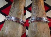 【Victor Coochwytewa】 Hopi Overlay TriangleWire Cuff c.1960 2