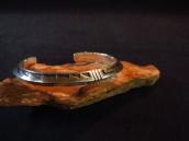 【Victor Coochwytewa】 Hopi Overlay TriangleWire Cuff c.1960 2