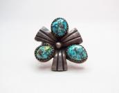 Vintage Tripartite Ring w/3 Spiderweb TQ c.1960