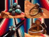 Vintage Tripartite Ring w/3 Spiderweb TQ c.1960