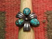 Vintage Tripartite Ring w/3 Spiderweb TQ c.1960