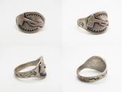 Antique Tomahawk Patched Silver Tourist Ring  c.1930～
