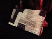 Leather Wallet with 1920's Navajo Rug & Concho