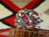 Vintage Navajo Sand Cast Silver Wide Cuff Bracelet c.1950～