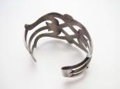 Vintage Navajo Sand Cast Silver Wide Cuff Bracelet c.1950～