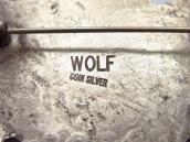 【Wolf-Robe】Acoma Big T-bird Stamped Coin Silver Pin c.1950～