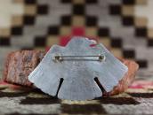 【Wolf-Robe】Acoma Big T-bird Stamped Coin Silver Pin c.1950～