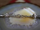 Vtg "Navajo Pearl" Hand Made Silver Beaded Necklace  c.1965～