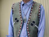 Vtg "Navajo Pearl" Hand Made Silver Beaded Necklace  c.1965～