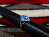 Vtg Navajo Split Shank Ring w/Nevada Blue Turquoise  c.1940～