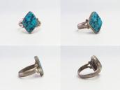 Vtg Navajo Split Shank Ring w/Nevada Blue Turquoise  c.1940～