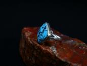 Vtg Navajo Split Shank Ring w/Nevada Blue Turquoise  c.1940～
