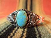 Navajo Cuff Bracelet with #8 Turquoise  c.1930