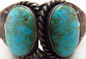 Navajo Cuff Bracelet with #8 Turquoise  c.1930