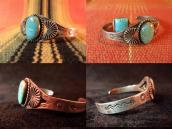 Navajo Cuff Bracelet with #8 Turquoise  c.1930