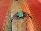 Navajo Cuff Bracelet with #8 Turquoise  c.1930