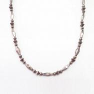 Vtg Navajo Hand Made Studs Beaded Necklace in Silver c.1960～