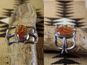 Vintage Navajo Silver Cuff Bracelet w/Laguna Agate  c.1955～