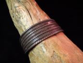 Antique Chisel & 卍 Stamped Ingot Wide Cuff c.1920～