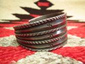 Antique Chisel & 卍 Stamped Ingot Wide Cuff c.1920～