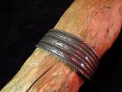 Antique Chisel & 卍 Stamped Ingot Wide Cuff c.1920～